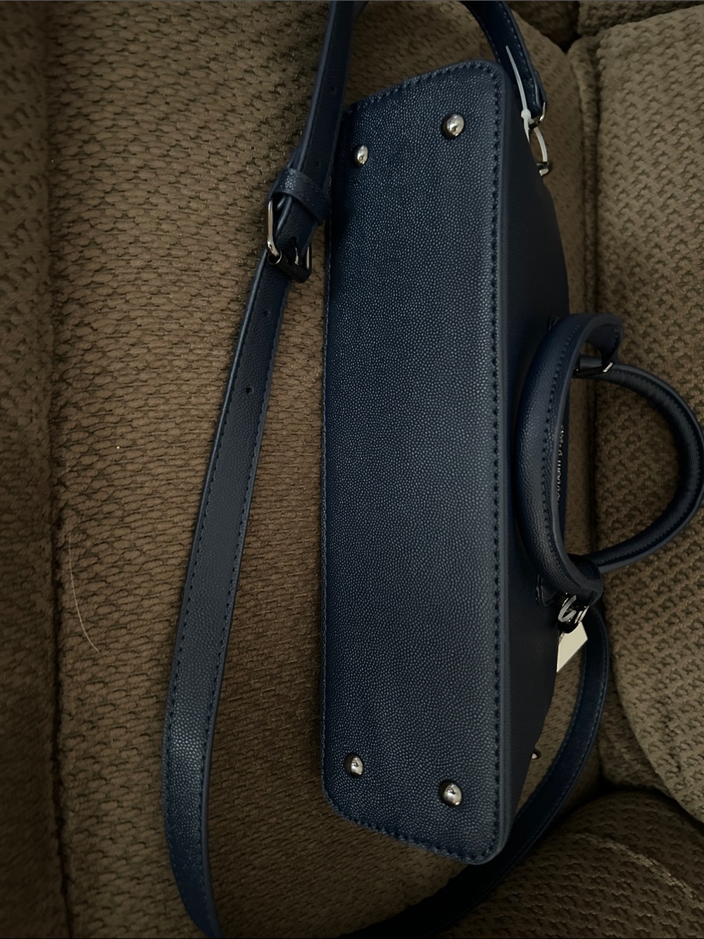 Steve Madden Navy Crossbody Dome Bag with Detachable Strap - Picture 4 of 7